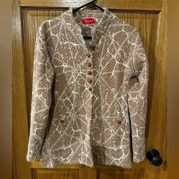 You & I Button Cardigan Sweater. Unique fit & flair with cool button detail. - Picture 1 of 4